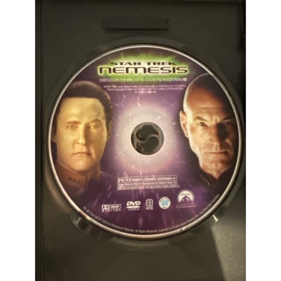 Star Trek Nemesis DVD Patrick Stewart Captain Jean Luc Picard Data Brent Spiner - Picture 3 of 4